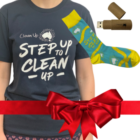 Clean Up Australia gift pack - receive a free USB & pair of socks!